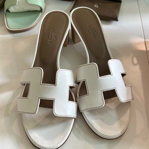 Brand new hermes oasis white Blanc 37.5